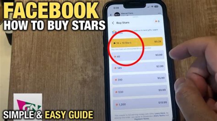 How to buy stars on facebook