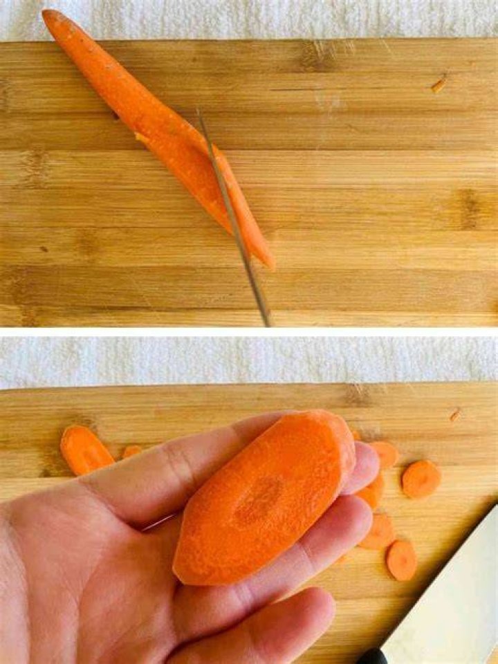 How to cut carrots diagonally