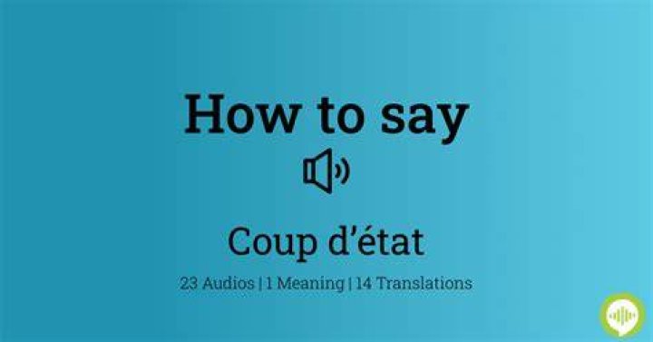 How to pronounce coup d etat