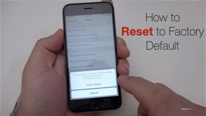 How to reset iphone to factory settings