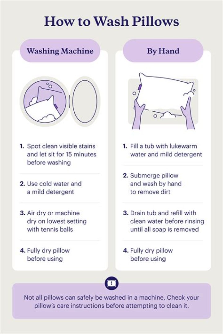 How to wash purple pillow