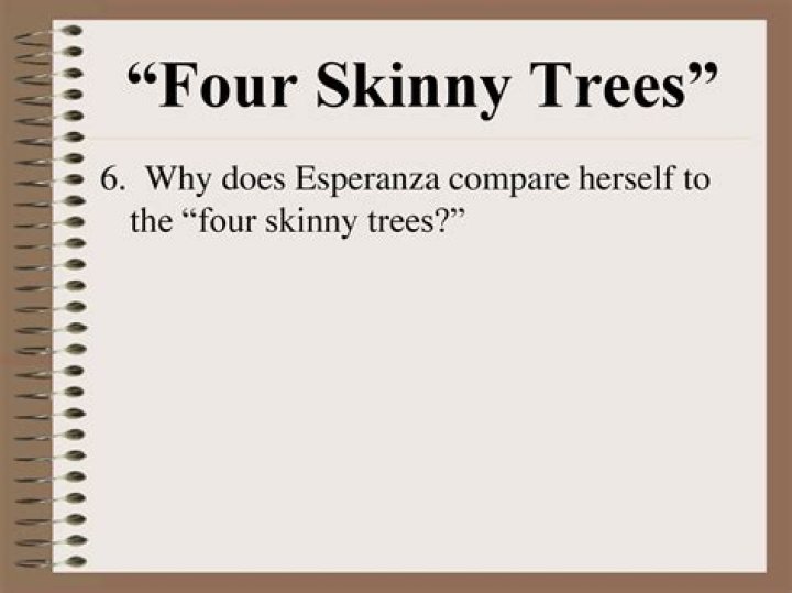 What do the four trees teach esperanza