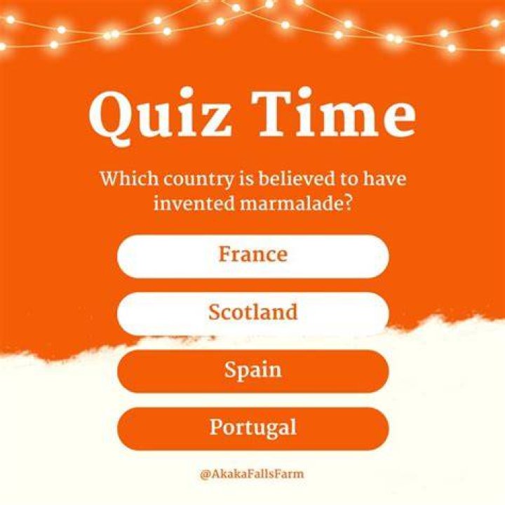 Which country invented marmalade