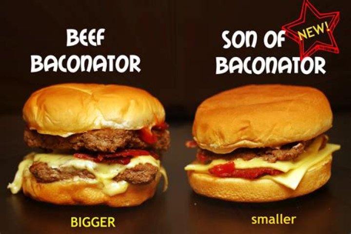 Which is bigger baconator or son of baconator